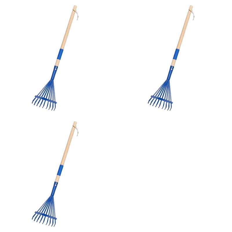 Gardening Tools For 3 Year Old - JHD 3X 어린이용 갈퀴(단단한 나무 손잡이와