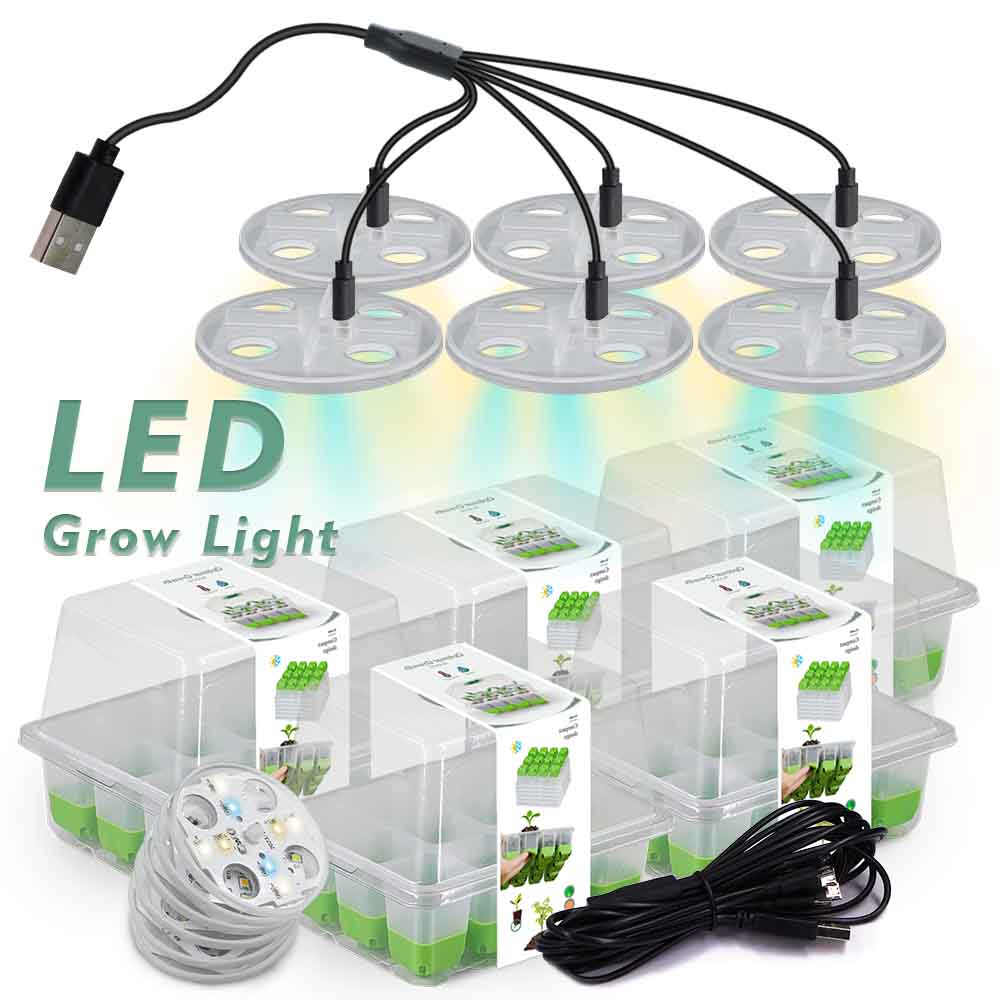 Greenhouse Mini Indoor - LED 성장 조명 모종 스타터 트레이