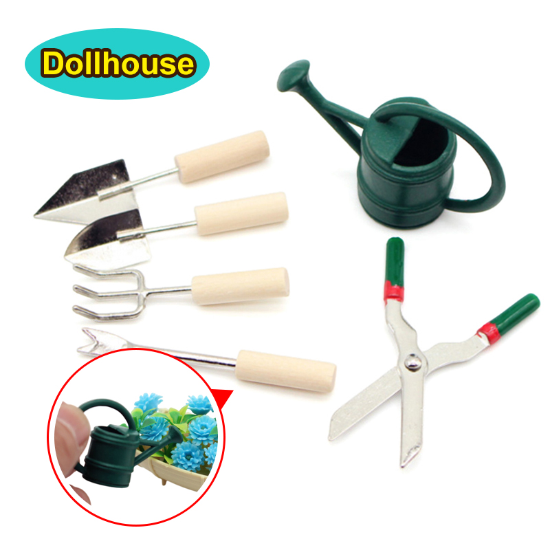 Gardening Tools Wholesale - 1/12 인형집 시뮬레이션 물뿌리개 삽 가위