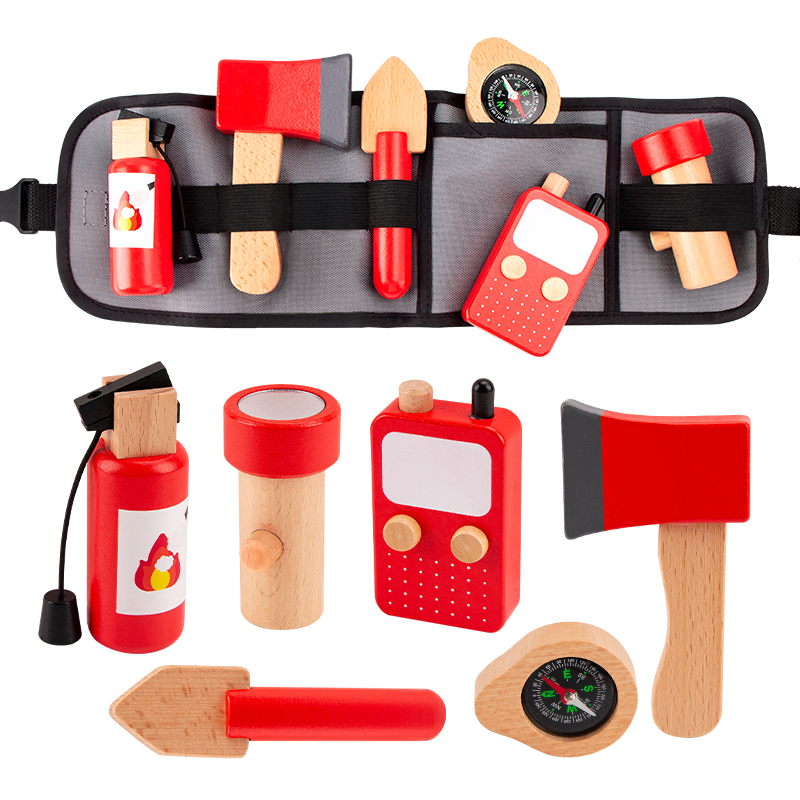 Gardening Tools For 3 Year Old - 어린이 나무 모형 도구 소방관 허리