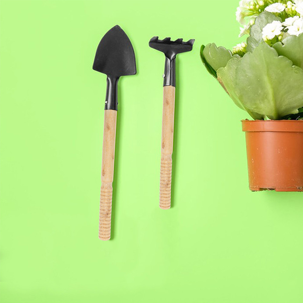 Gardening Tools And Accessories - 5종 정원 도구 손잡이 세트, 나무