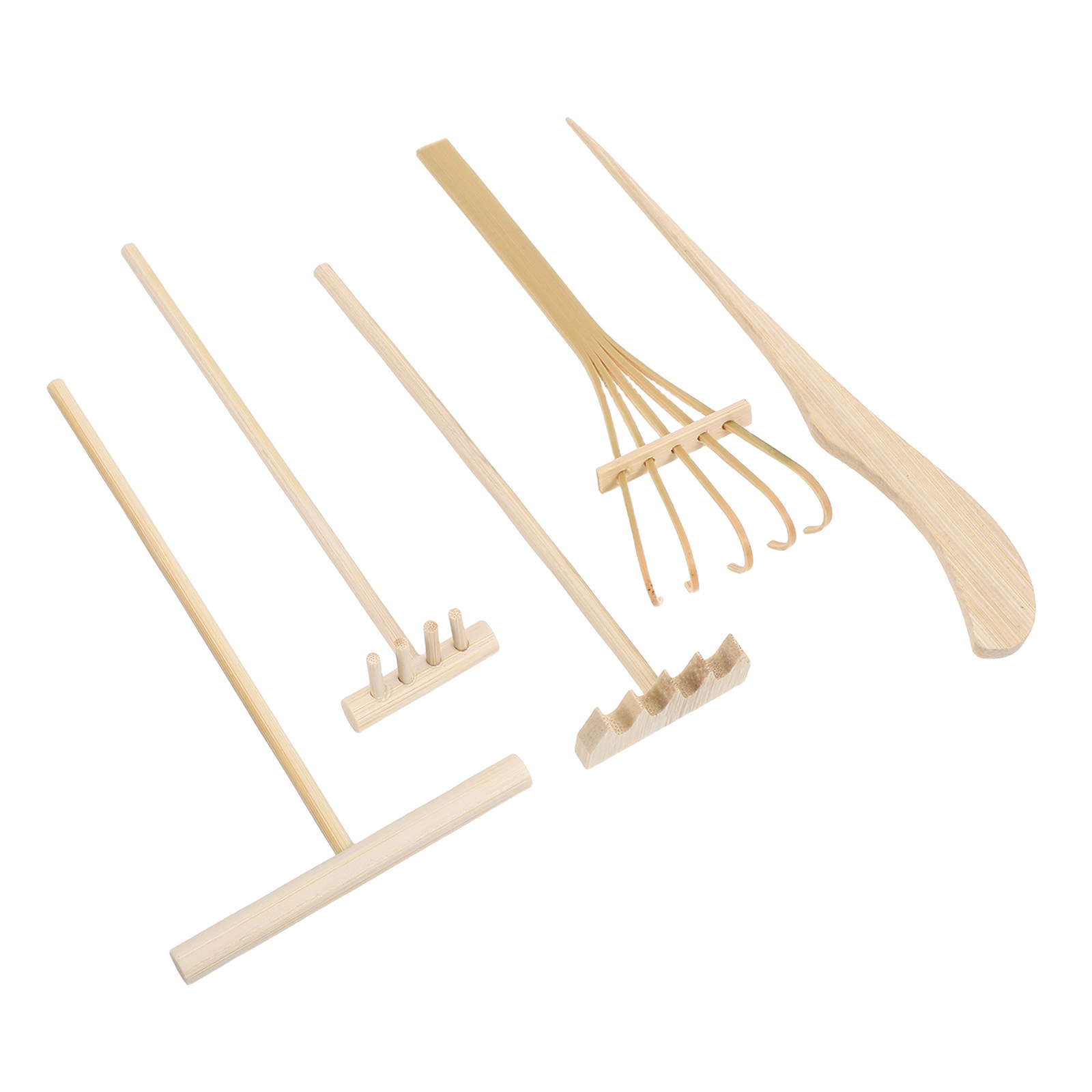 Gardening Tools And Accessories - 5개 미니 대나무 젠 가든 레이크