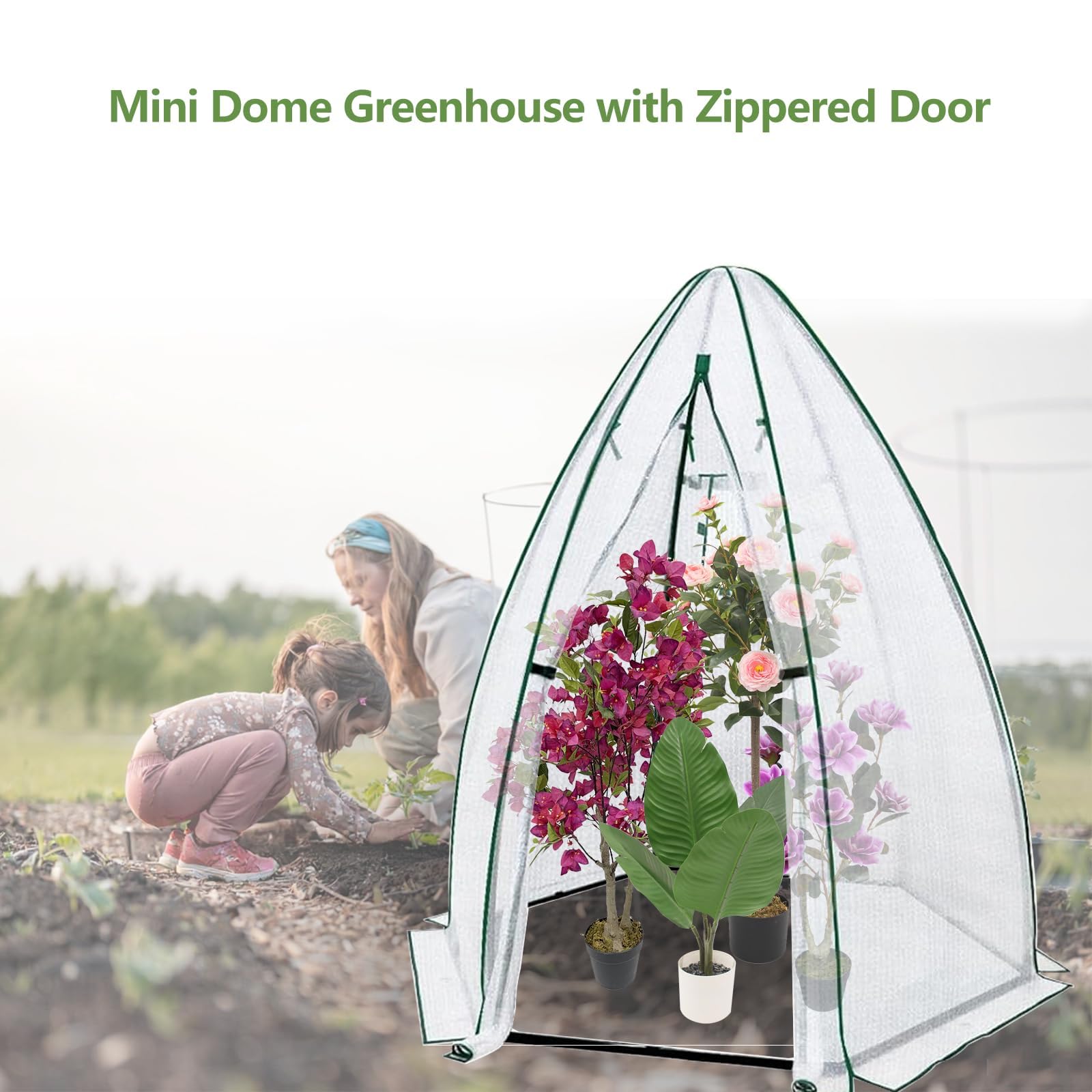 Greenhouse Mini Indoor - 54x54x71 미니 육각형 온실 휴대용 워크인