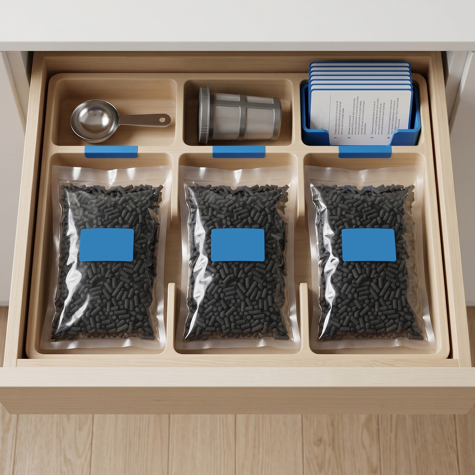 Compost Bin - 3개입 퇴비통 카본 필터 리필 활성탄