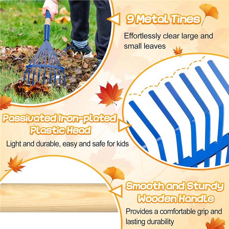 JHD 3X 어린이용 갈퀴(단단한 나무 손잡이와 귀여운 - Gardening Tools For 3 Year Old 리뷰 및 가격