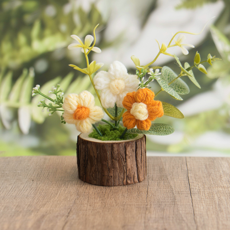 1개입 크로셰 꽃 귀여운 뜨개질 꽃 화분 졸업 선물 손 - Gardening Tools Cute 리뷰 및 가격