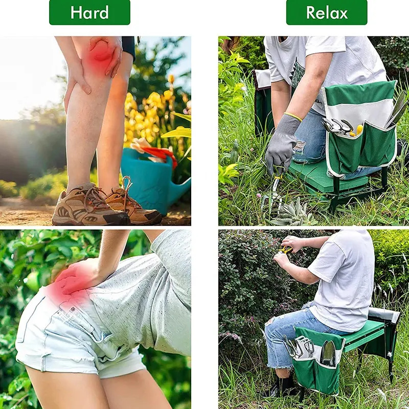 1개 신형 정원 무릎꿇이 의자, 도구 가방이 포함된 야 - Gardening Tools Uses 리뷰 및 가격