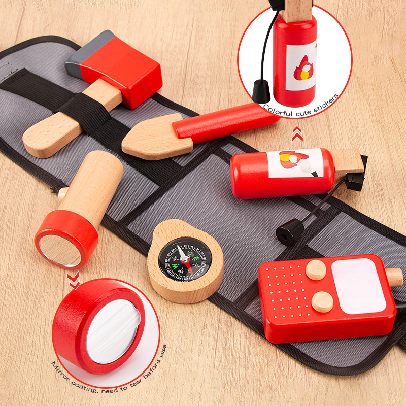 어린이 나무 모형 도구 소방관 허리 가방 세트 역할 놀 - Gardening Tools For 3 Year Old 리뷰 및 가격