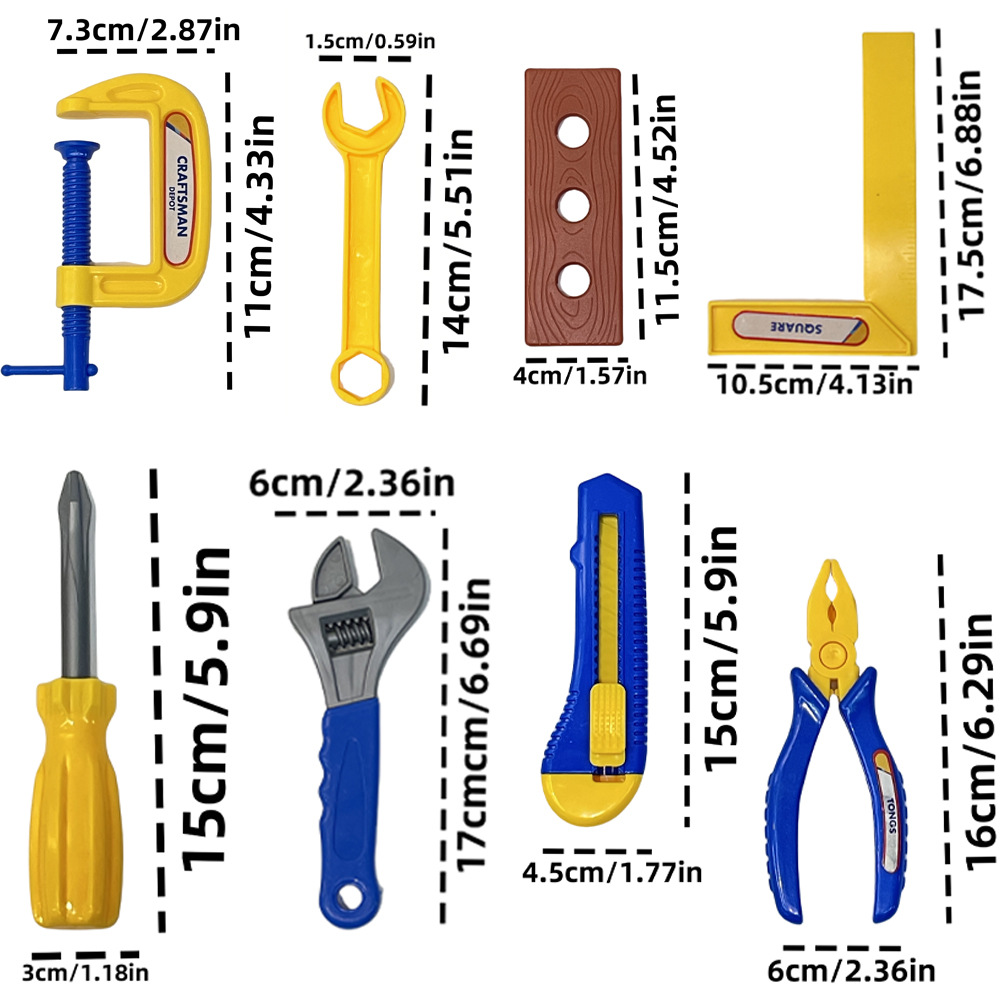 플라스틱 시뮬레이션 유지 보수 도구 건설 장난감 세트  - Gardening Tools For 3 Year Old 리뷰 및 가격
