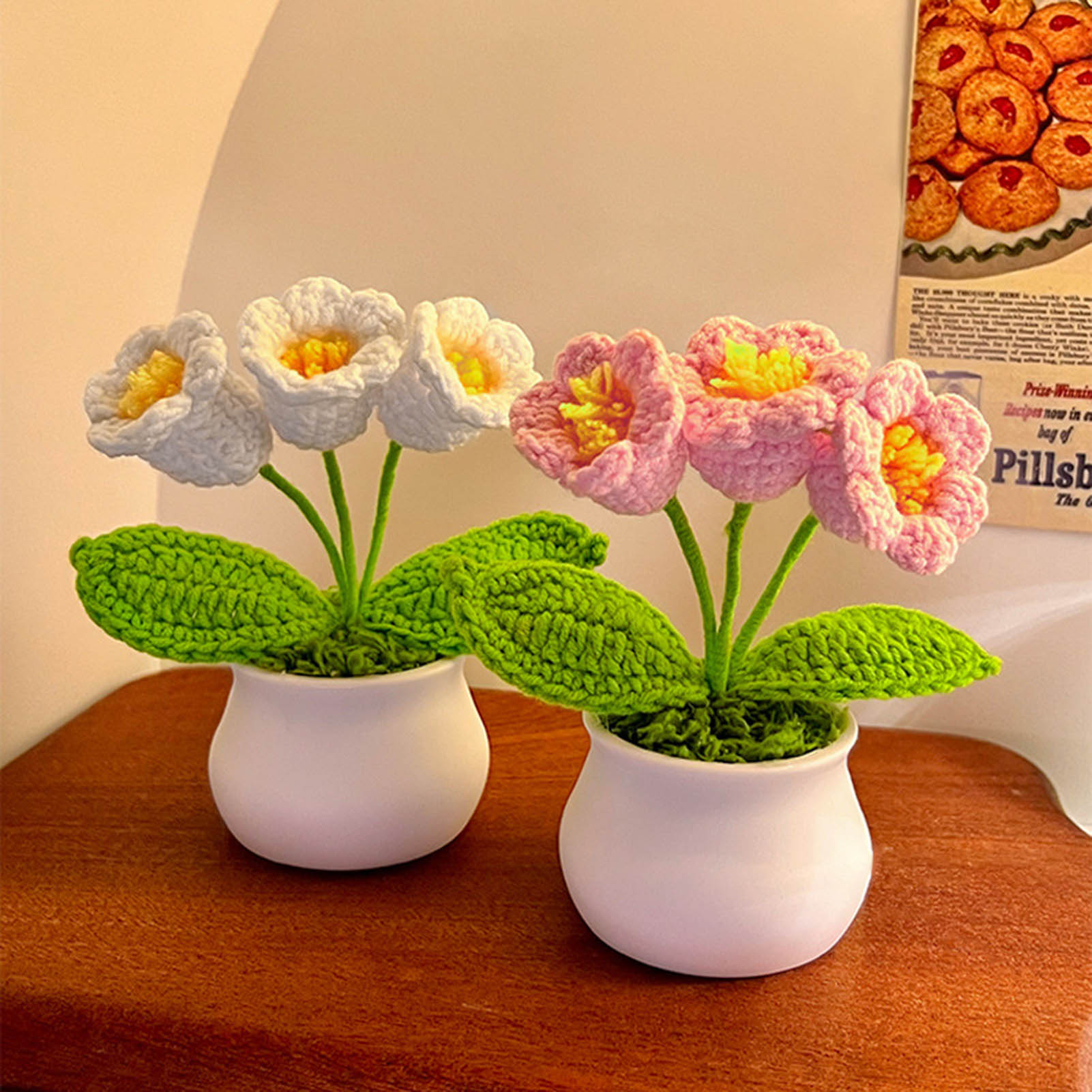 크로 셰 뜨개질 꽃 귀여운 작은 화분에 심은 꽃 크로  - Gardening Tools Cute 리뷰 및 가격