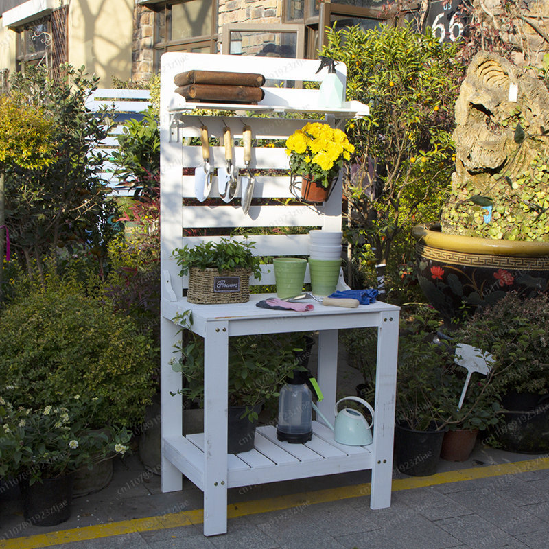 솔리드 우드 다육식물 정원 테이블 도구 보관함 포함 야 - Gardening Tools Japan 리뷰 및 가격