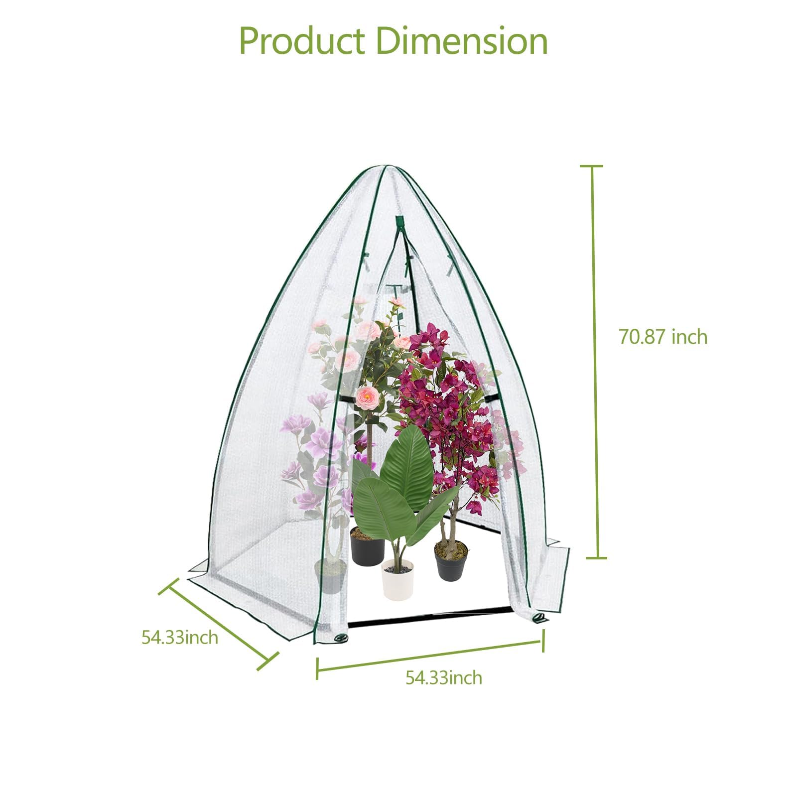 54x54x71 미니 육각형 온실 휴대용 워크인 온실  - Greenhouse Mini Indoor 리뷰 및 가격